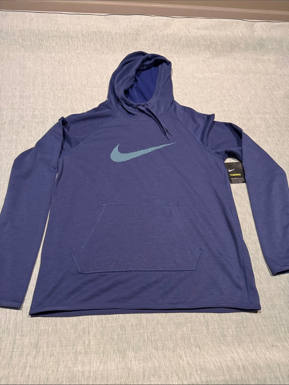 Nike Thin Blue Hoodie with Teal Swoosh